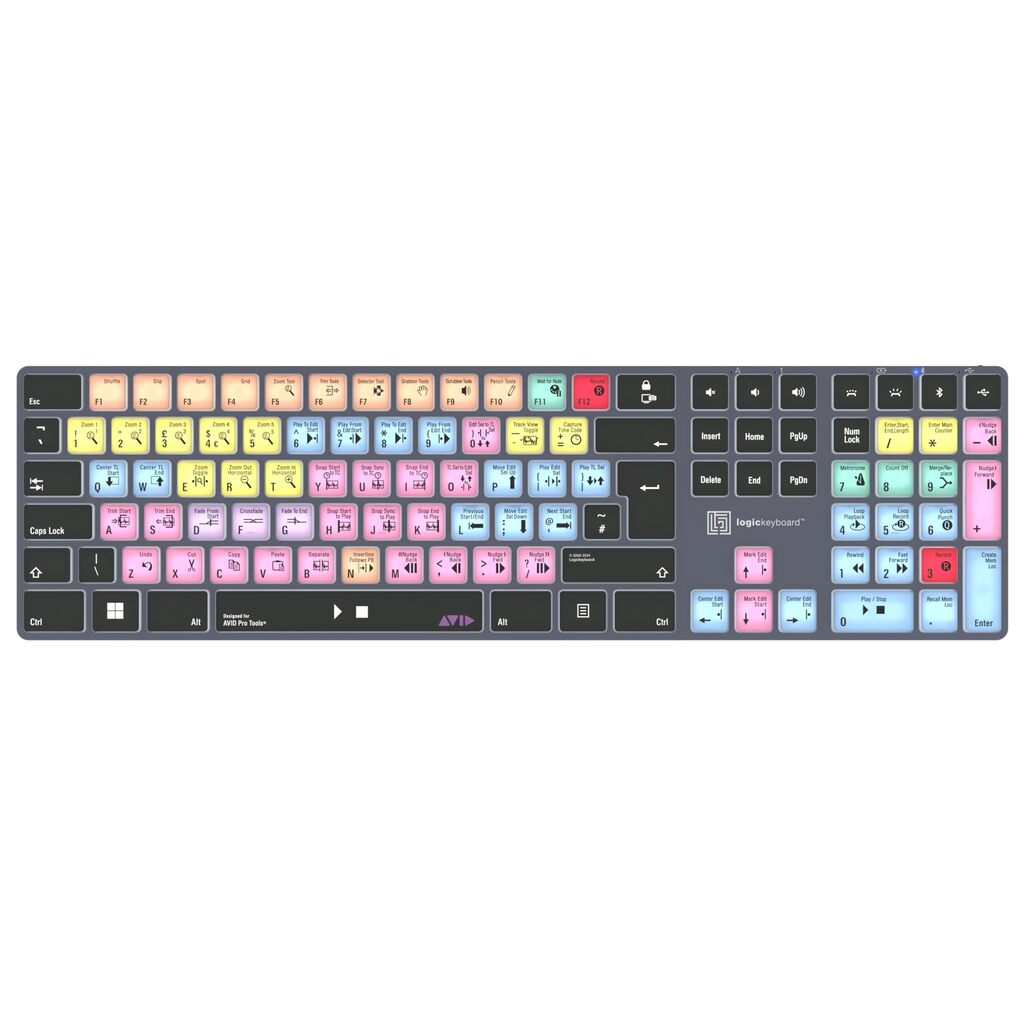 Wireless backlit keyboard designed for Avid Pro Tools - Windows