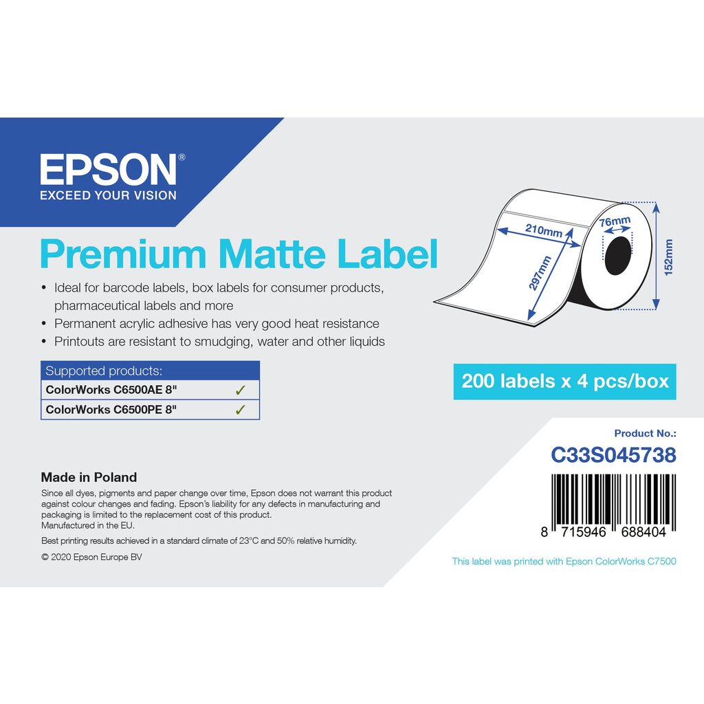 PREMIUM MATTE LABEL DIE CUTROLL