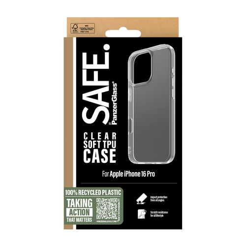 PanzerGlass SAFE. by ® TPU Case Transparent iPhone 16 Pro mobile phone case Cover - Image 3