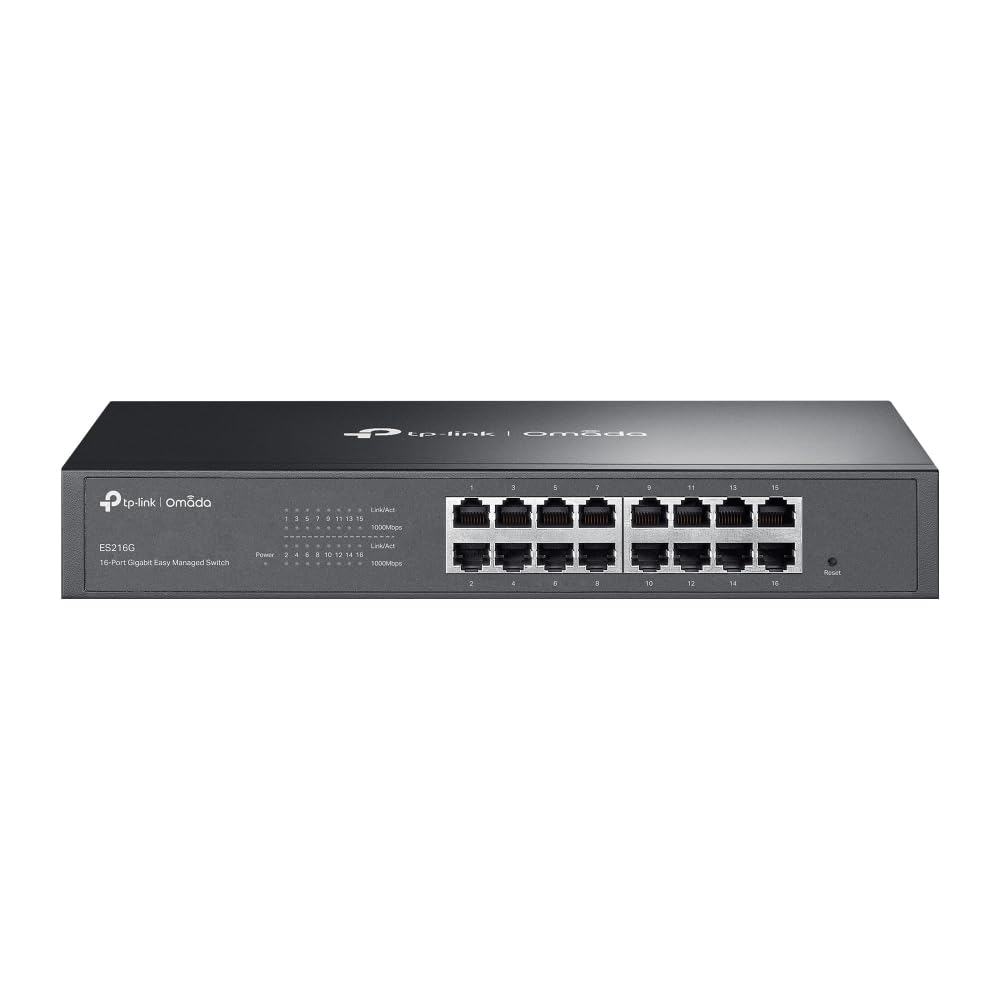 TP-Link Omada ES216G V1.6 - Switch - Managed - 16 x 10/100/1000Base-T - rack-mountable, desktop
