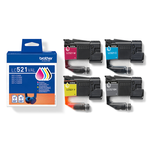 Brother LC521VAL ink cartridge 4 pc(s) Original Black, Cyan, Magenta, Yellow - Image 5