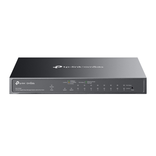 TP-Link Omada ES210GMP network switch Gigabit Ethernet (10/100/1000) Power over Ethernet (PoE) Black