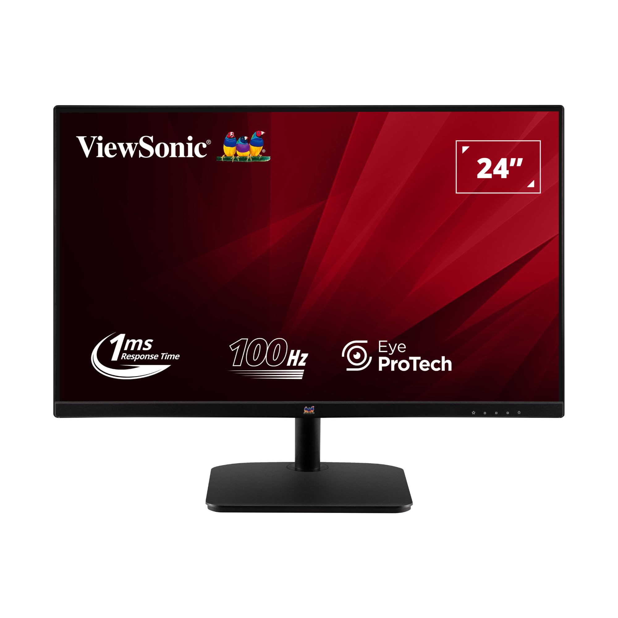 ViewSonic VA2432-H-2 - LED monitor - 24" (23.8" viewable) - 1920 x 1080 Full HD (1080p) - IPS - 250 cd/m² - 1000:1 - 1 ms - HDMI, VGA