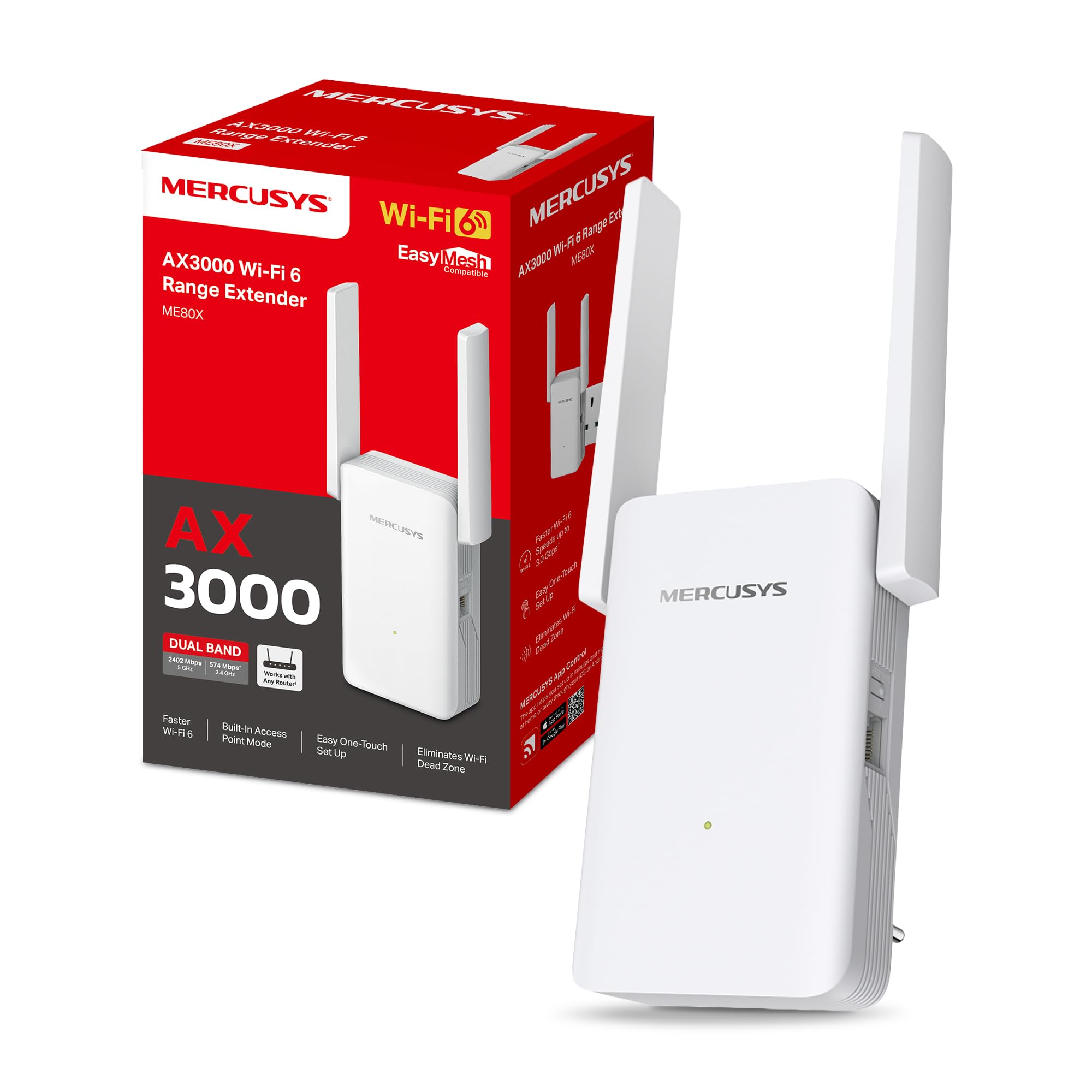 Mercusys ME80X AX3000 Wi-Fi Range Extender