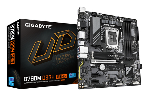 GIGABYTE B760M DS3H GEN5 motherboard Intel B760 Express LGA 1700 micro ATX