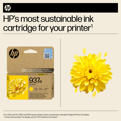 HP 937e EvoMore Yellow Original ink cartridge 1 pc(s) High (XL) Yield - Image 3