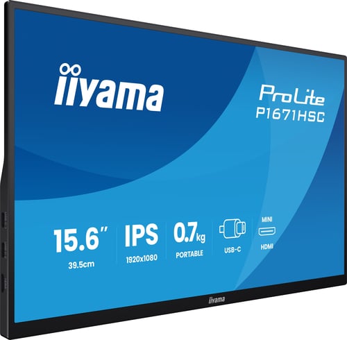iiyama ProLite P1671HSC-B1 computer monitor 39.6 cm (15.6") 1920 x 1080 pixels LED Black - Image 3