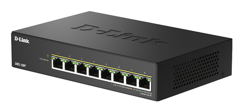 D-Link DMS-108P/B network switch 2.5G Ethernet (100/1000/2500) Power over Ethernet (PoE) Black - Image 3