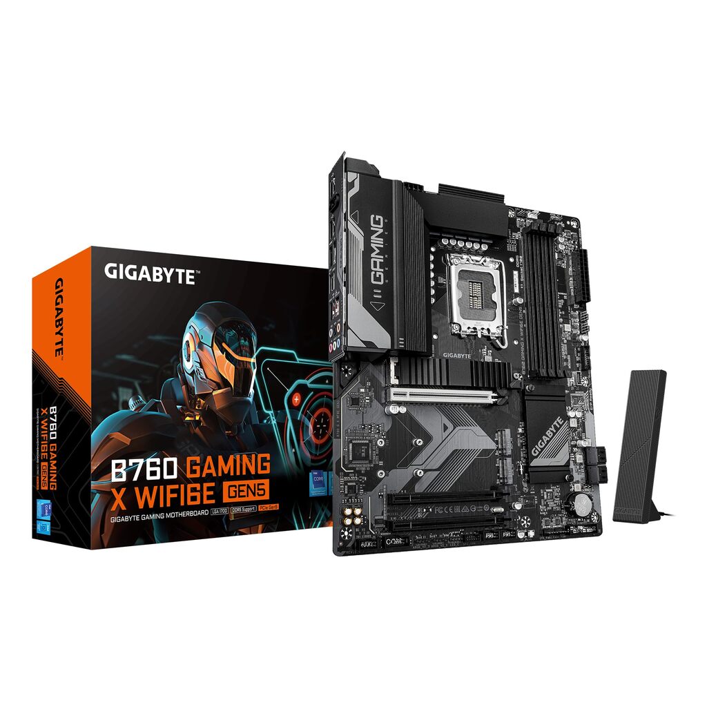 Gigabyte B760 GAMING X WIFI6E GEN5 Socket Motherboard, ATX, 4 x DDR5 Slots, 3 x M.2 Socket, GbE LAN, 2 x USB Type C, 1x HDMI Port/ 1 x Display Port