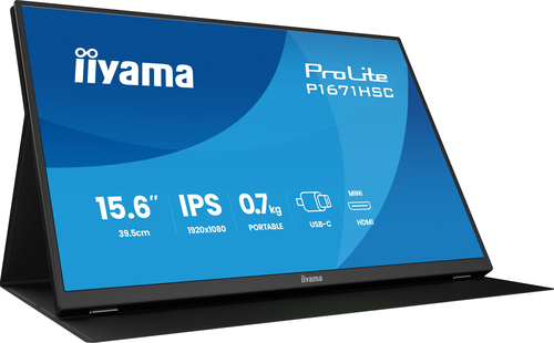 iiyama ProLite P1671HSC-B1 computer monitor 39.6 cm (15.6") 1920 x 1080 pixels LED Black - Image 4
