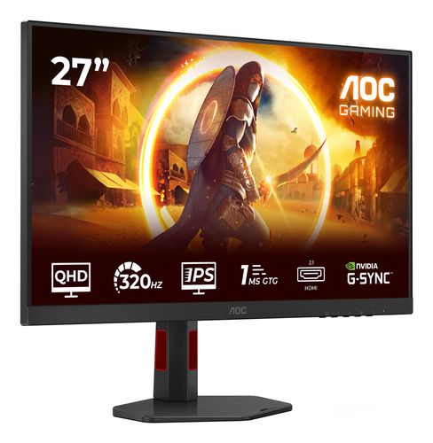 AOC G4 Q27G4SRU computer monitor 68.6 cm (27") 2560 x 1440 pixels Quad HD LED Black - Image 2