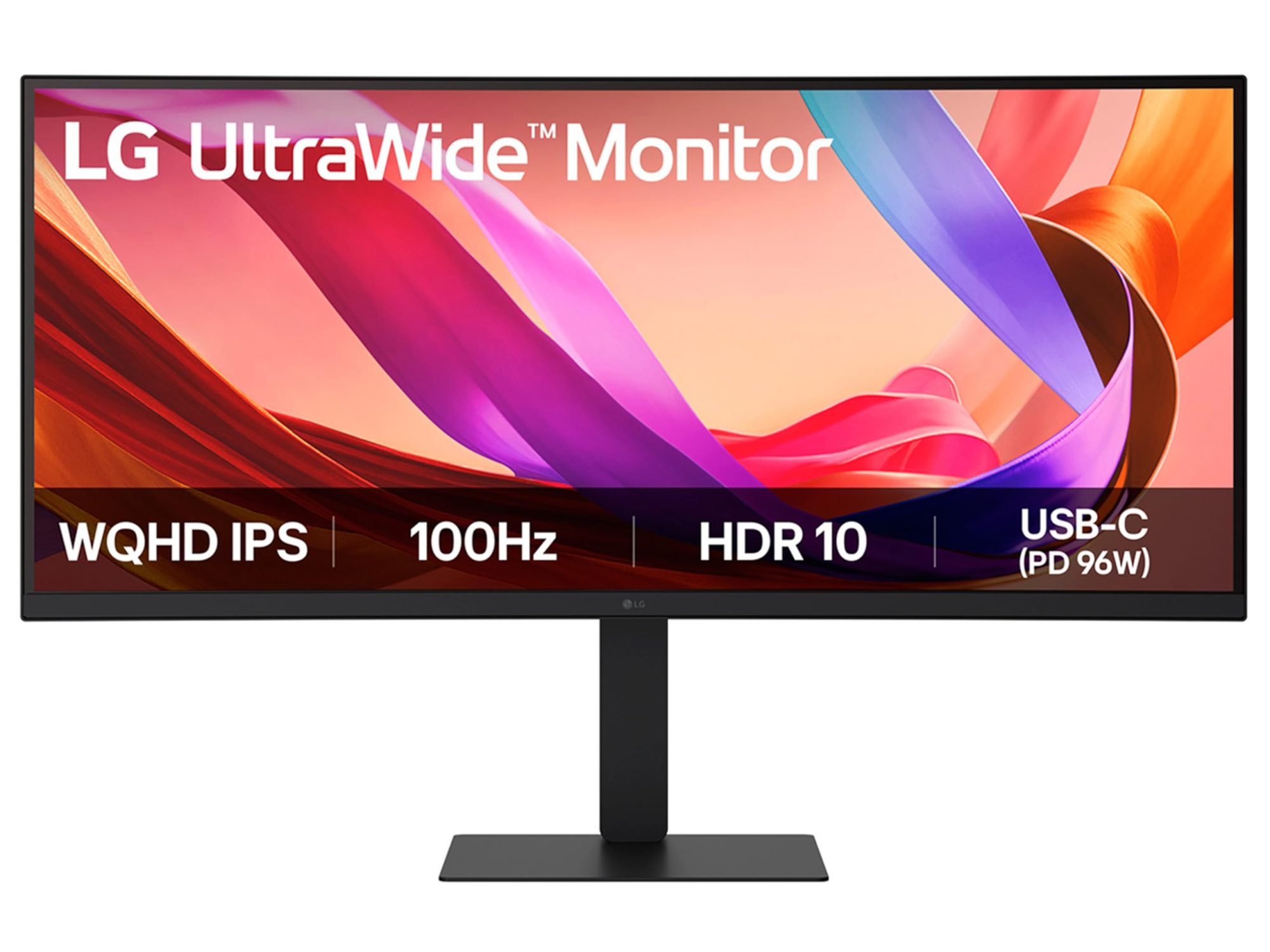 34 INCH IPS Ultrawide QHD Monitor with HDMI DP USB-C (PD 96w) Speakers & Height Adjustable Stand