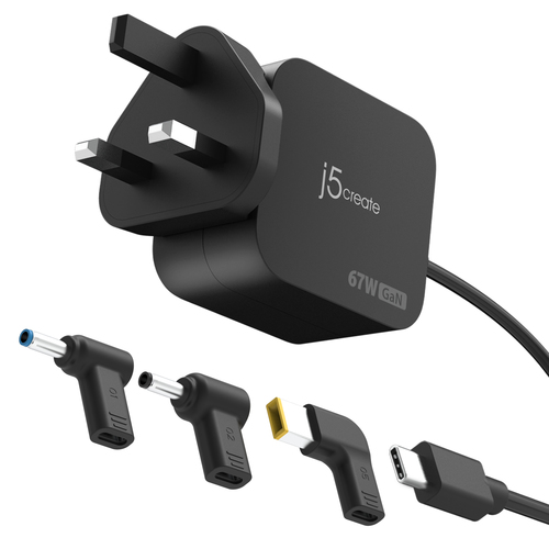j5create JUP1565DCF3A-FN mobile device charger Black