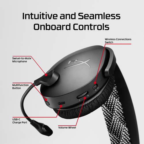 HyperX Cloud Jet Wireless Black Gaming Headset Head-band USB Type-A Bluetooth - Image 8
