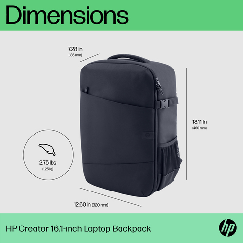 HP Creator 16.1 Dark NavyLaptop Backpack 40.9 cm (16.1") Blue - Image 8