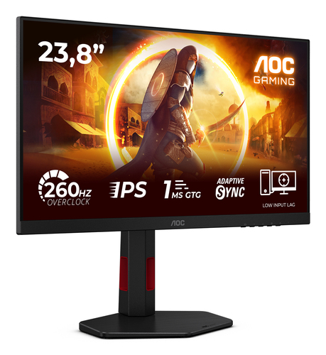 AOC G4 24G4ZR computer monitor 60.5 cm (23.8") 1920 x 1080 pixels Full HD LED Black, Red - Image 2