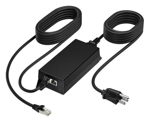 HP Poly PoE++ 65W 2.5G Adapter with 3.66m CAT6A Cable and Power Cord Black - Image 2
