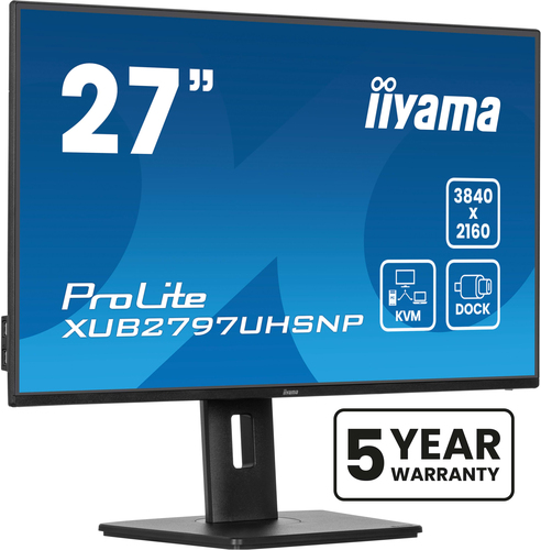 iiyama ProLite XUB2797UHSNP-B1 computer monitor 68.6 cm (27") 3840 x 2160 pixels 4K Ultra HD LED