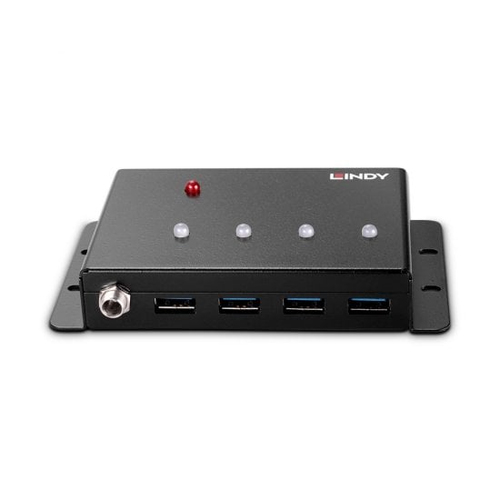 Lindy 43374 interface hub USB 3.2 Gen 1 (3.1 Gen 1) Type-B 5000 Mbit/s Black - Image 3