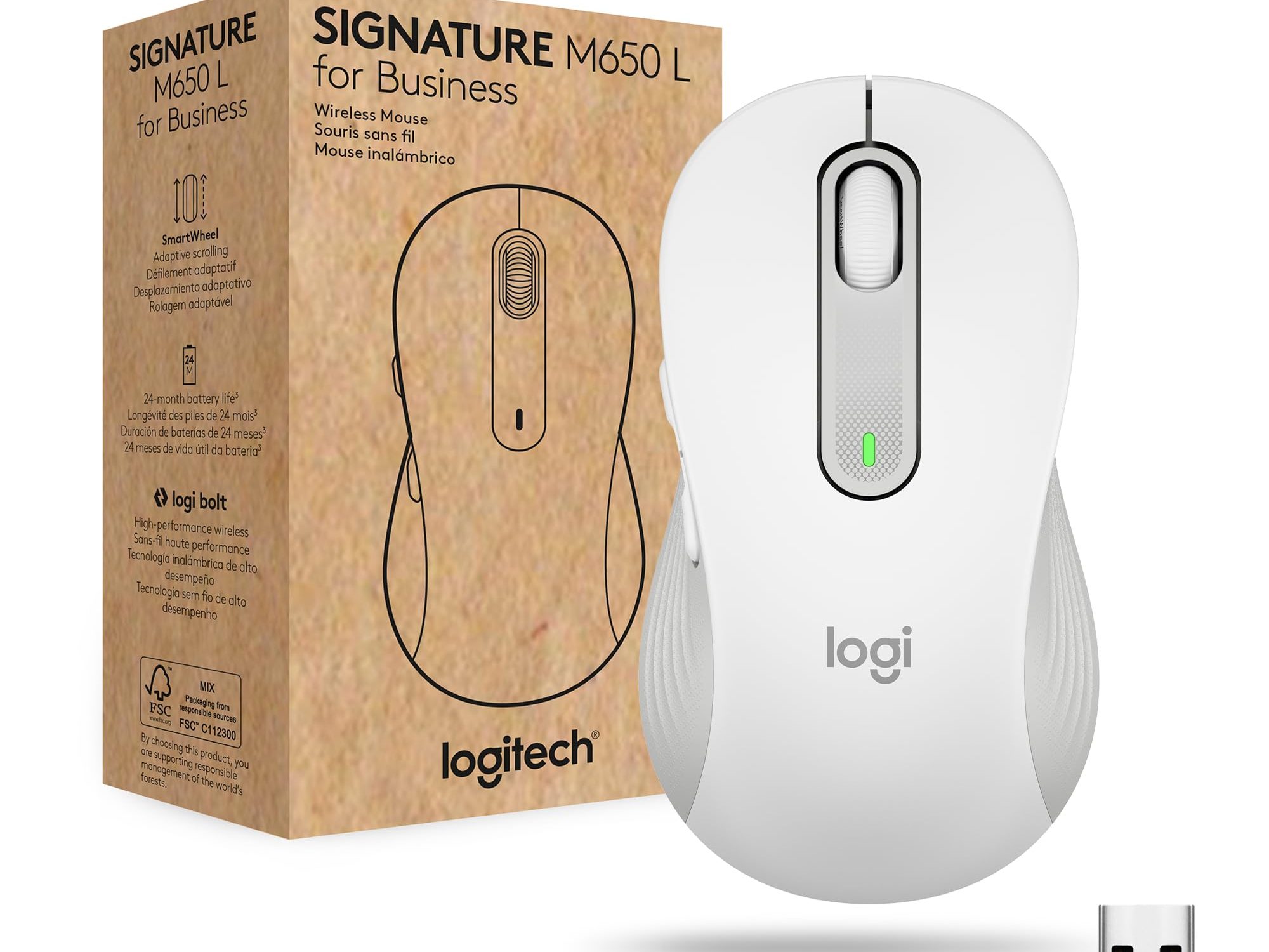 M650 L WIRELESS MOUSE BUSINESS WHT