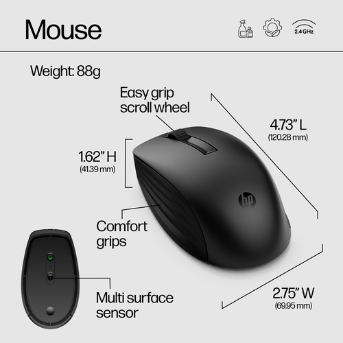 HP 650 Wireless and Mouse Combo Black keyboard Mouse included Home RF Wireless - Image 4