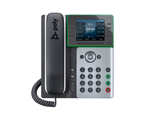 HP Poly Edge E300 and PoE-enabled IP phone Black 8 lines IPS