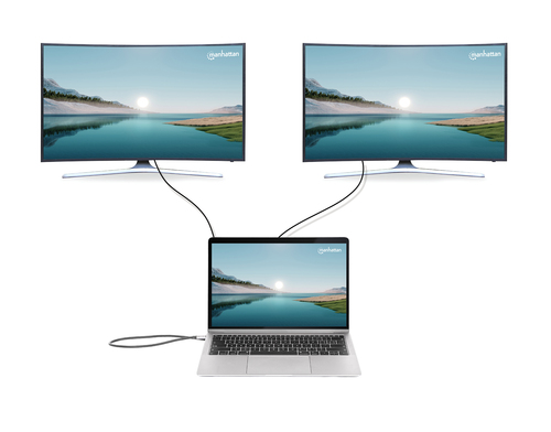 Manhattan 190398 laptop dock/port replicator Wired USB 3.2 Gen 1 (3.1 Gen 1) Type-C Grey - Image 10