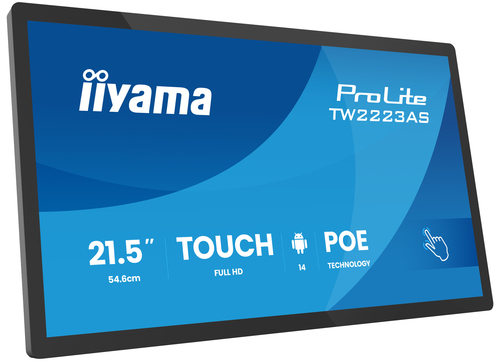 iiyama TW2223AS-B3P Signage Display Interactive flat panel 54.6 cm (21.5") Wi-Fi 450 cd/m² Full HD