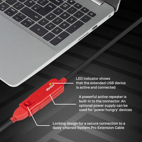 Lindy 42923 USB cable USB A Black, Red - Image 6