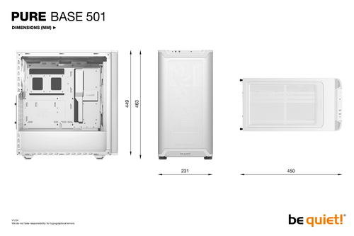 be quiet! PURE BASE 501 Airflow Window White Midi Tower - Image 9