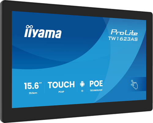 iiyama TW1623AS-B3P computer monitor 39.6 cm (15.6") 1920 x 1080 pixels Full HD LED Touchscreen