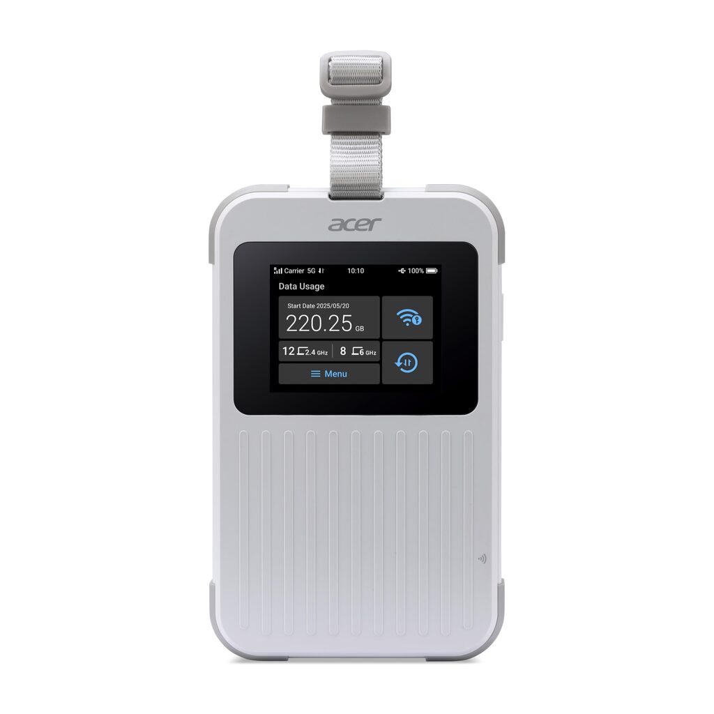 Acer - Mobile hotspot - 5G LTE - 3.27 Gbps - Wi-Fi 5, Wi-Fi 6, NFC - with 1GB Data - for Acer P1258, P1358, P1558, P5550, S1287, S1387, XL2521, Chromebook Tab 311, Nitro V 15