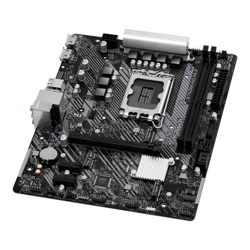 ASRock B760M-H2/M.2 Intel 1700 Socket Motherboard, Micro-ATX, 2x DDR5 Slots, 2x M.2 Socket, 2.5GbE LAN, 2x HDMI Port