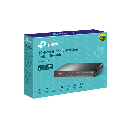 TP-Link TL-SG1210PP network switch Unmanaged Gigabit Ethernet (10/100/1000) Power over Ethernet - Image 3