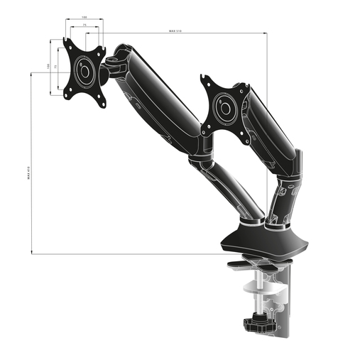 iiyama DS3002C-B1 monitor mount / stand 68.6 cm (27") Desk Black - Image 12