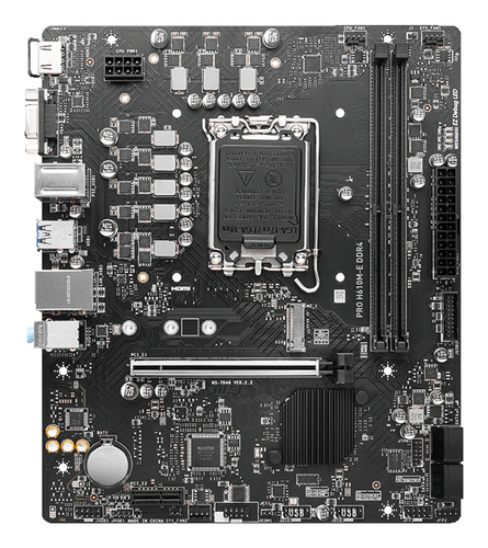 MSI PRO H610M-E DDR4 motherboard Intel H610 LGA 1700 micro ATX - Image 2
