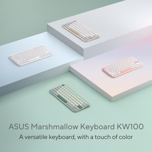 ASUS Marshmallow KW100 keyboard Home Bluetooth White - Image 8