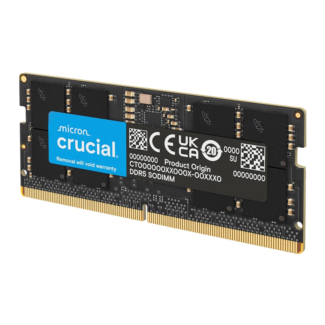 Crucial - DDR5 - module - 32 GB - SO-DIMM 262-pin - 5600 MT/s / PC5-44800 - CL46 - 1.1 V - non-ECC