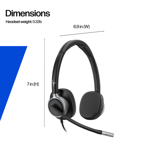 HP Poly Mission 625 Stereo USB Wired Headset (Bulk) - Image 4