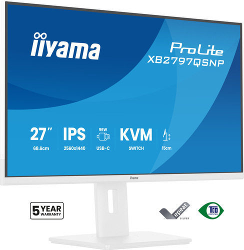 iiyama ProLite XB2797QSNP-W1 27" IPS LCD computer monitor 68.6 cm (27") 2560 x 1440 pixels Quad HD