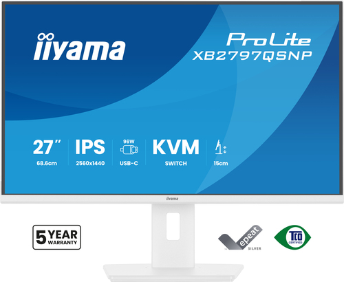 iiyama ProLite XB2797QSNP-W1 27" IPS LCD computer monitor 68.6 cm (27") 2560 x 1440 pixels Quad HD - Image 2