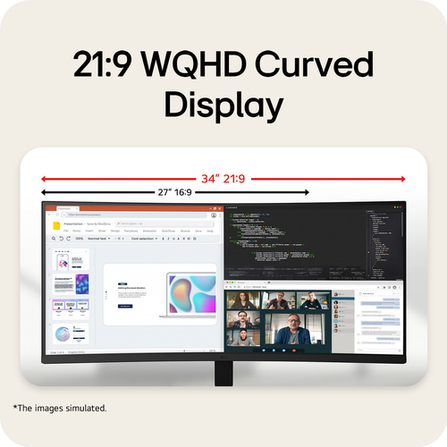 LG ELECTRONICS computer monitor 86.4 cm (34") 3440 x 1440 pixels UltraWide Quad HD LCD Black - Image 3