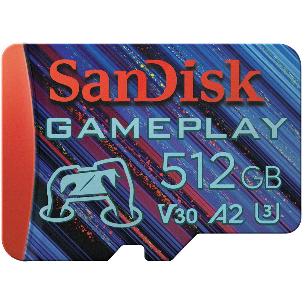 SanDisk GamePlay - Flash memory card - 512 GB - A2 / Video Class V30 / UHS-I U3 - microSDXC UHS-I