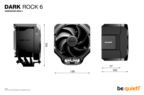 be quiet! Dark Rock 6 Chipset Air cooler 13.5 cm Black 1 pc(s) - Image 7