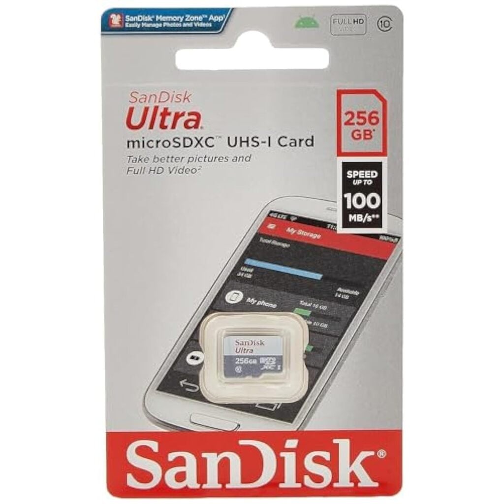 256GB ULTRA LITE WHITE/GRAY MICROSDXC 100MB/S CLASS 10 UHS-I