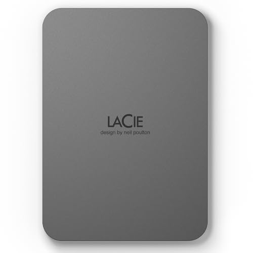 LaCie Mobile Drive STLR5000400 - Apple Exclusive - hard drive - 5 TB - external (portable) - USB 3.2 Gen 1 (USB-C connector) - space grey - with 3 years Seagate Rescue Data Recovery