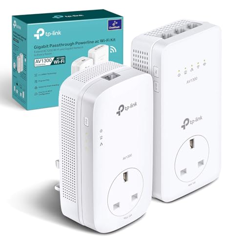 TP-Link TL-WPA8631P KIT AV1300 Gigabit Passthrough Powerline ac Wi-Fi Kit