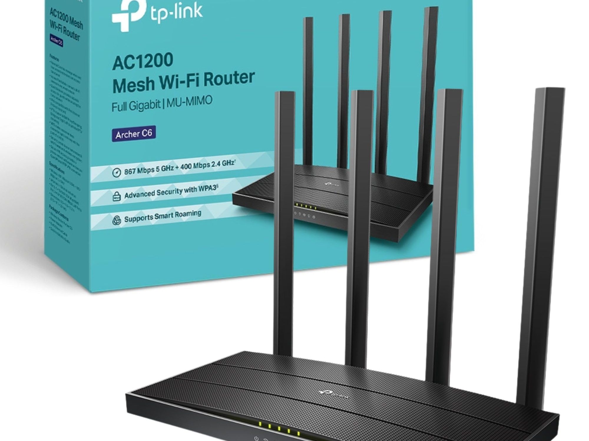 TP-Link Archer C6 AC1200 Dual-Band Wi-Fi Router